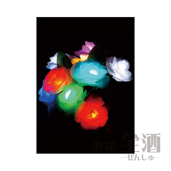 光るバラ レインボー(10本入り)